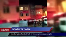 İstanbul’da önce yangın çıktı, sonra bina çöktü!