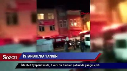 İstanbul’da önce yangın çıktı, sonra bina çöktü!