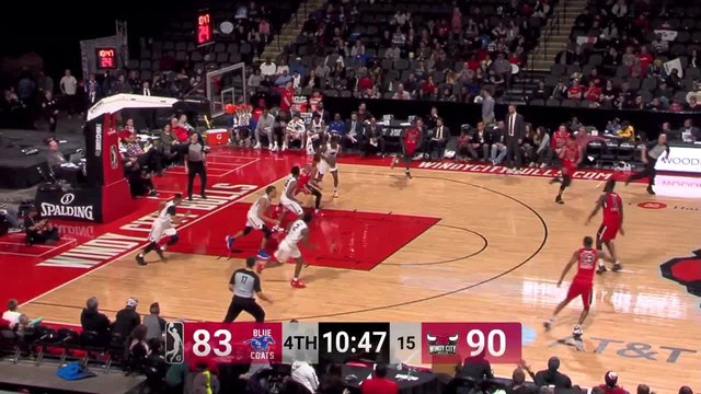 D.J. Hogg swats it away!