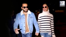 Deepika & Ranveer Are Back In Mumbai After Unveiling Wax Statue At Madame Tussauds