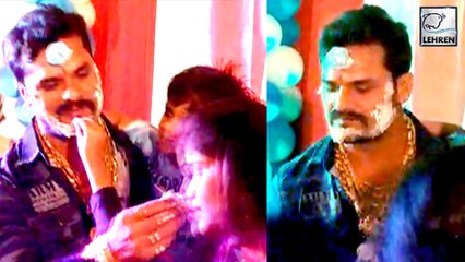 Khesari Lal ने सेलिब्रेट किया जन्मदिन,पत्नी चंदा भी साथ आयी नजर