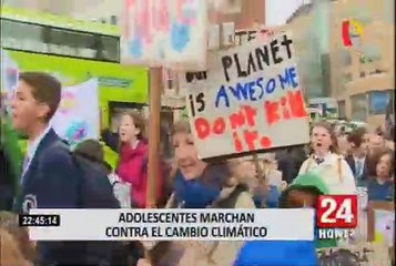 Jóvenes  de todo el mundo marchan contra el cambio climático
