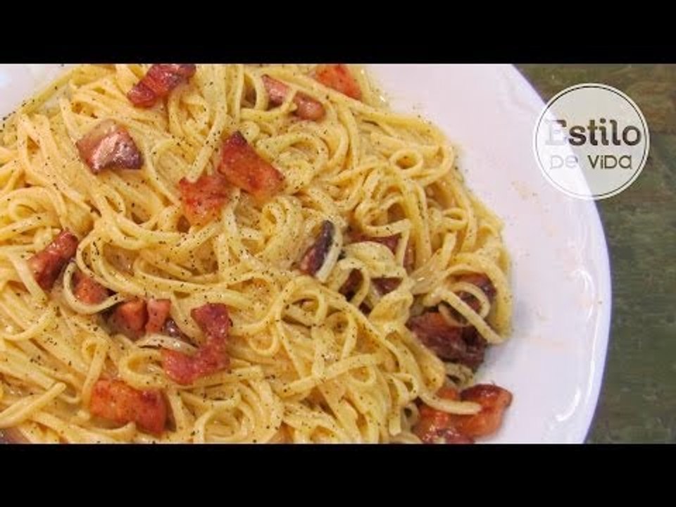 Espaguetis a la carbonara (sin nata) | Receta original