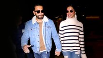 Deepika & Ranveer Are Back In Mumbai After Unveiling Wax Statue At Madame Tussauds