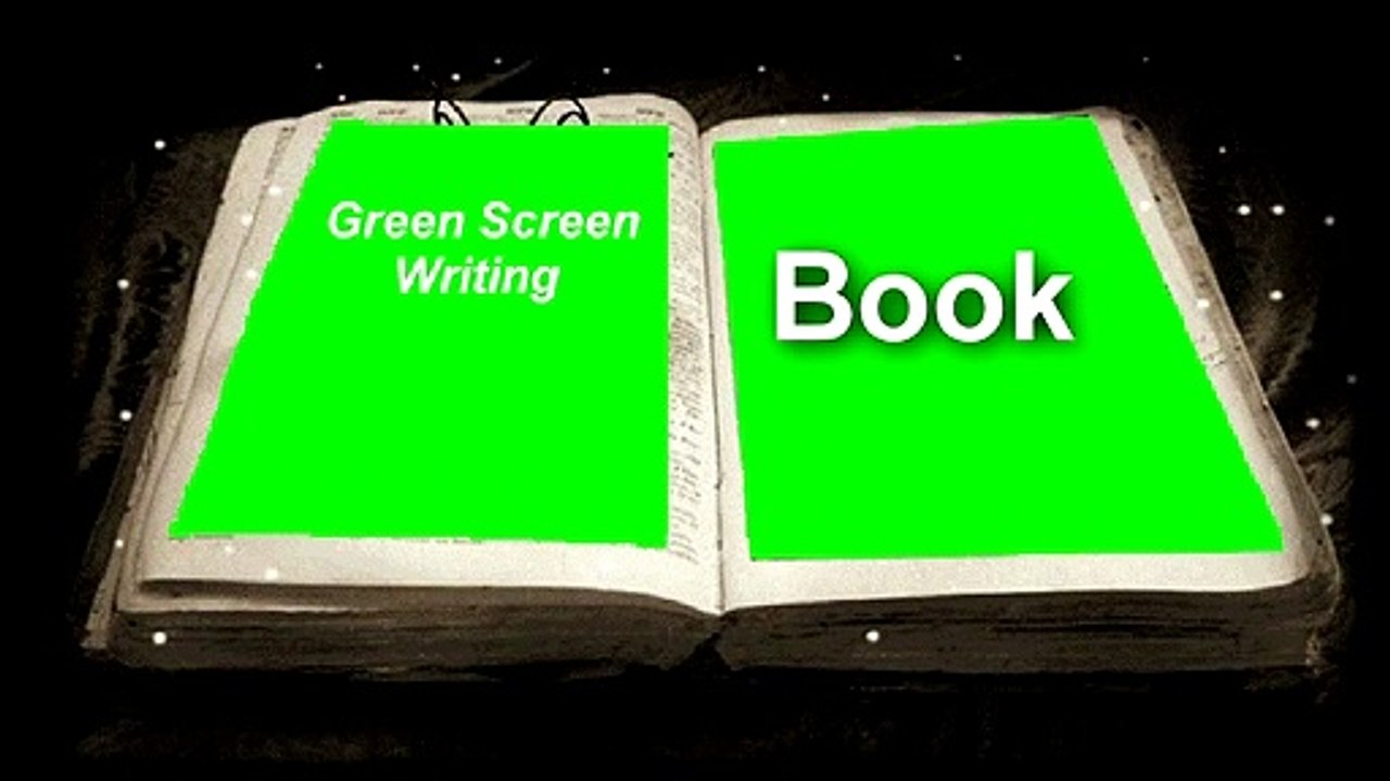 Writing Book Green Screen Animation stock footage HD