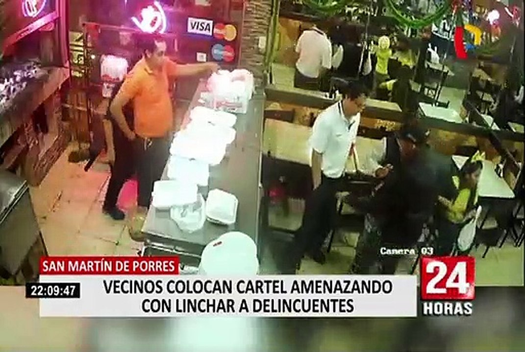 SMP: vecinos colocan cartel amenazando con linchar a delincuentes