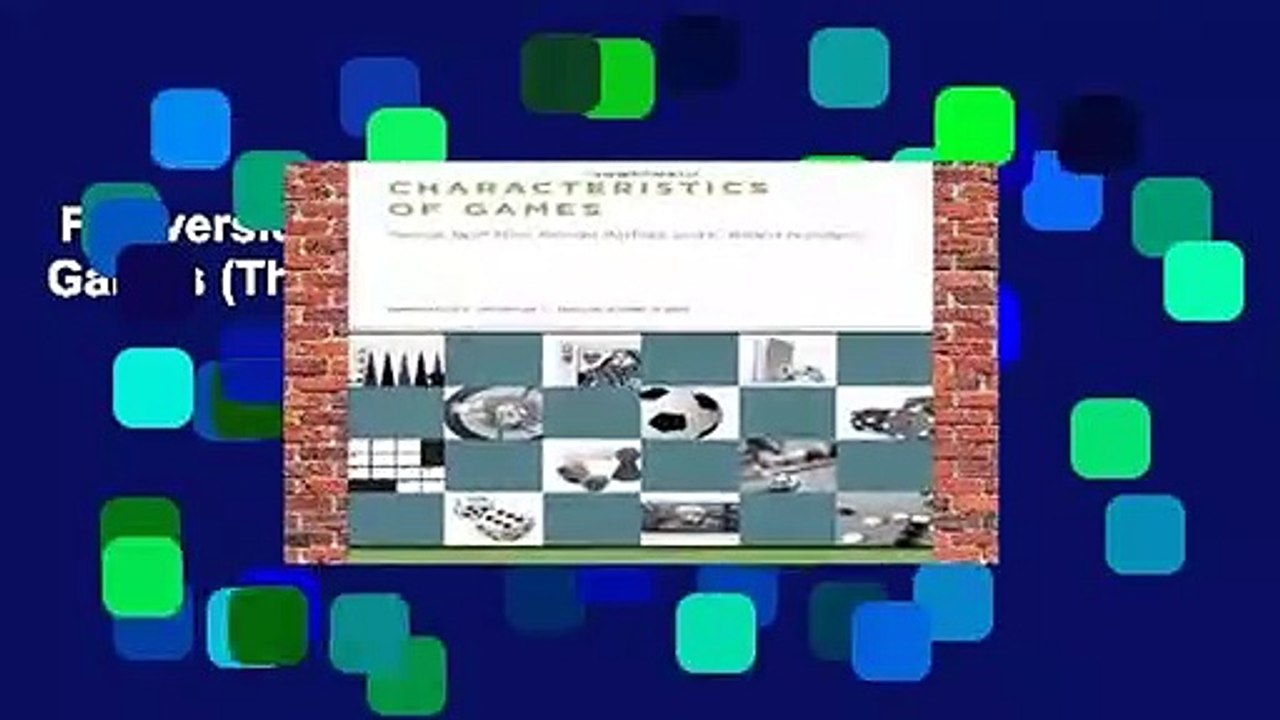 Full version  Characteristics of Games (The MIT Press)  For Kindle