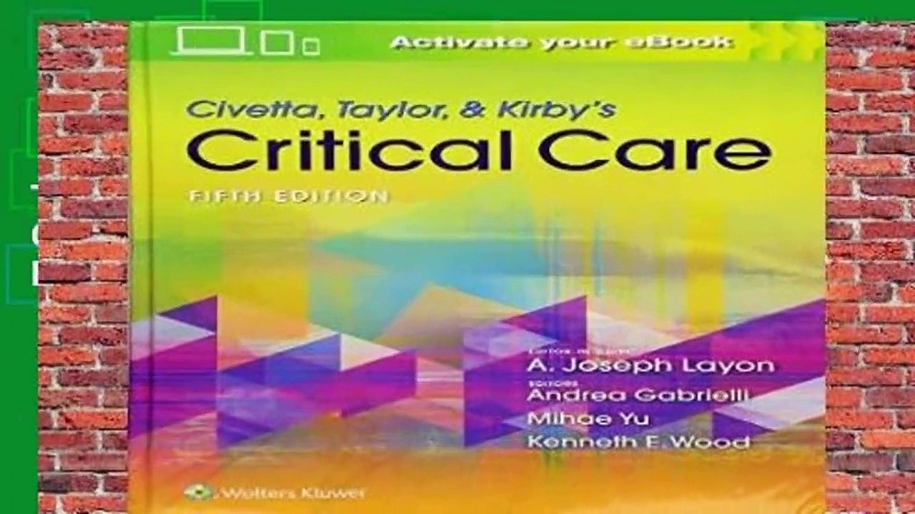Full E-book  Civetta, Taylor,   Kirby s Critical Care  Best Sellers Rank : #3