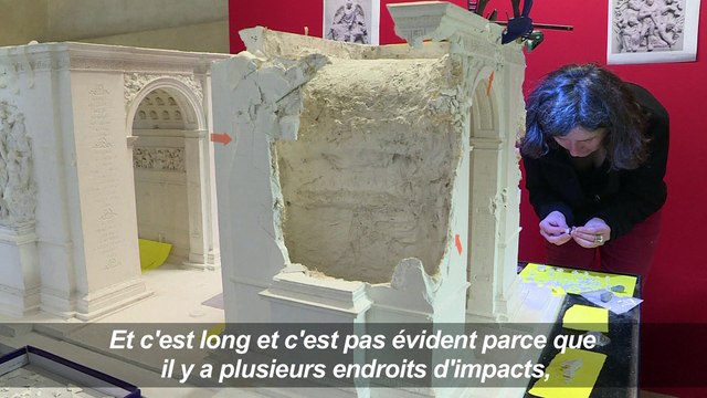 VIDÉO - Gilets jaunes : au cœur de l'Arc de Triomphe, en pleine réparation