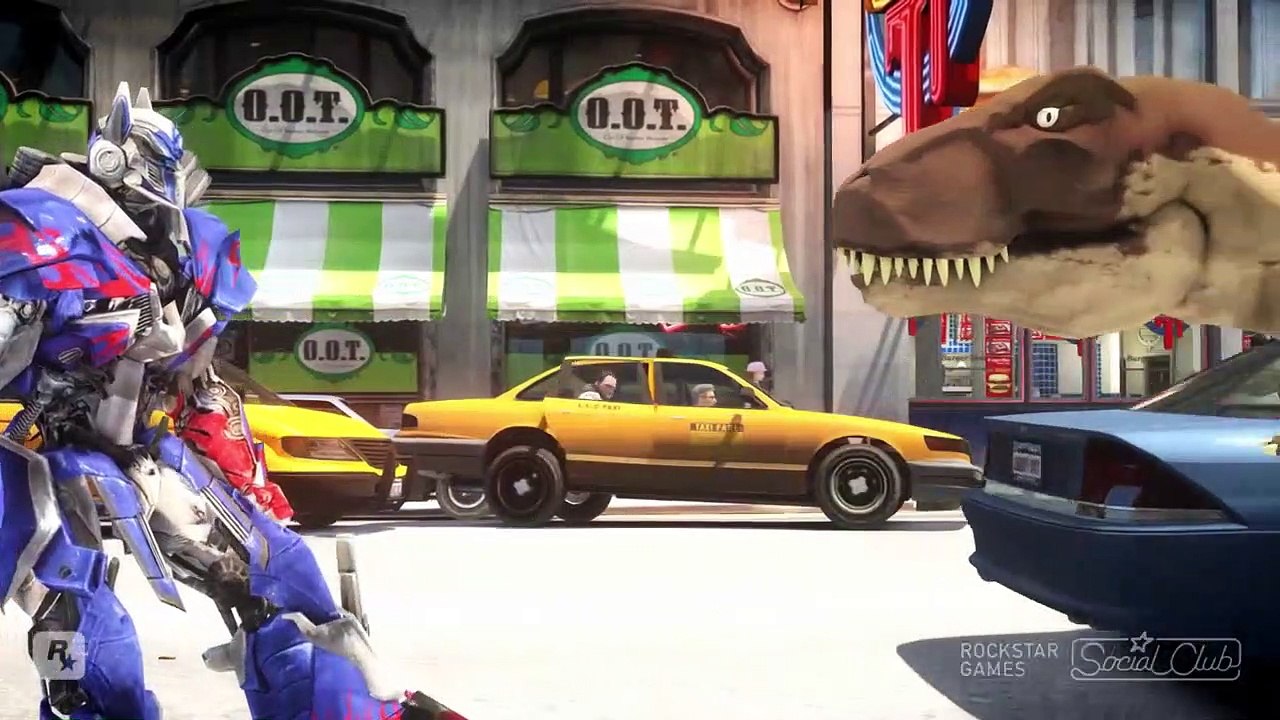 OPTIMUS PRIME VS T-REX - EPIC BATTLE