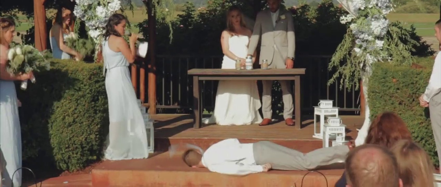 Faceplant during a wedding
