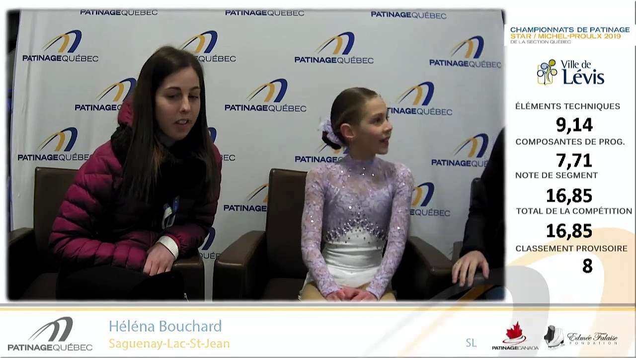 Championnats de patinage STAR/Michel-Proulx 2019 de la section Québec - Sans Limites moins de 9 ans - Pré-Juvénile moins de 11 ans Dames