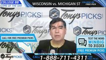 Wisconsin Badgers vs. Michigan State Spartans 3/16/2019 Picks Predictions Previews