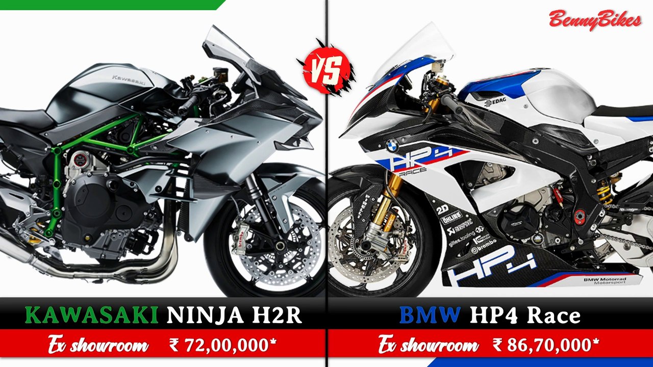2019 KAWASAKI Ninja H2R VS 2019 BMW HP4 Race | Ninja H2R VS HP4 | Kawasaki VS BMW