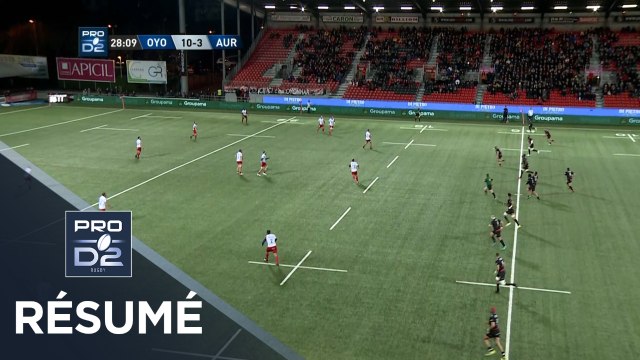 PRO D2 - Résumé Oyonnax-Aurillac: 46-6 - J24 - Saison 2018/2019