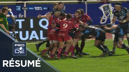 PRO D2 - Résumé Massy-Béziers: 24-27 - J24 - Saison 2018/2019