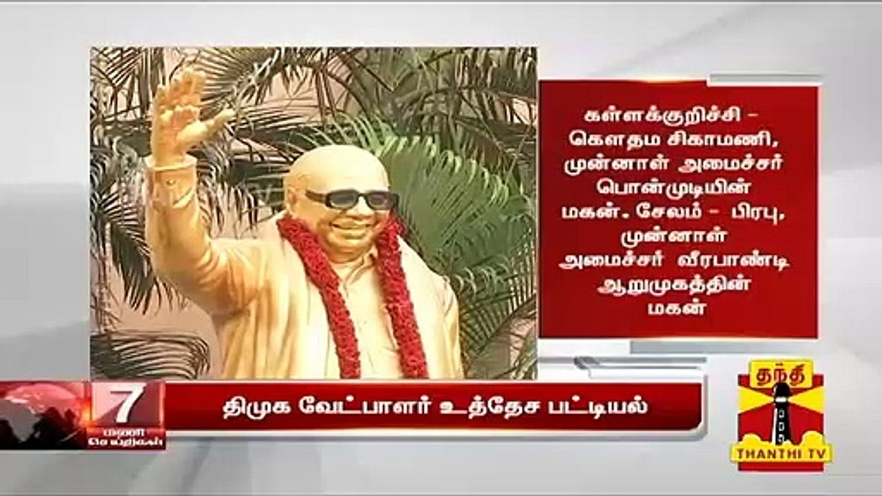 திமுக வேட்பாளர் உத்தேச பட்டியல் | DMK | Parliament Election 2019 | DMK Alliance