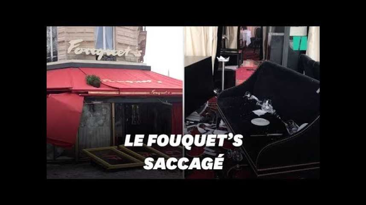 Le Fouquet's vandalisé pendant l'acte XVIII des gilets jaunes
