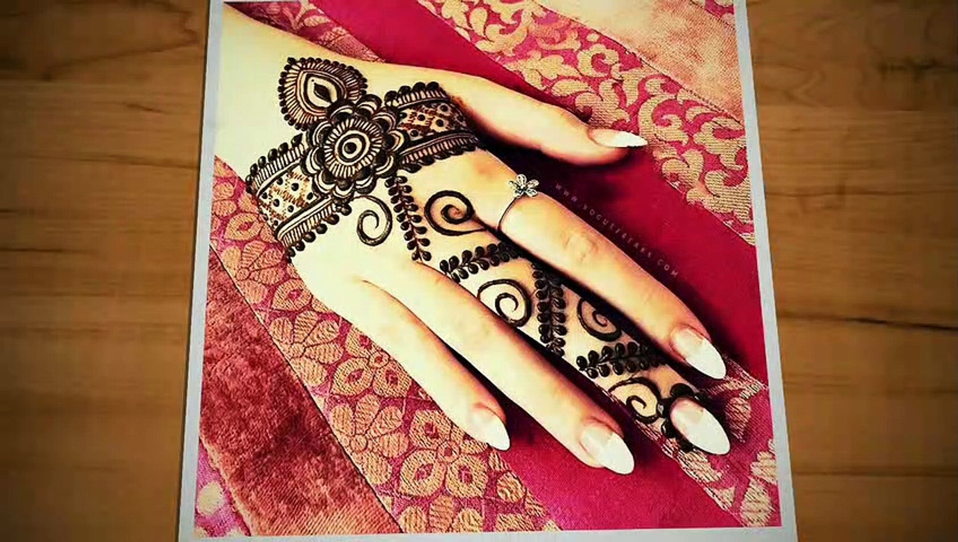 Latest Beautiful Easy Mehndi For Back Hand Back Hand Special