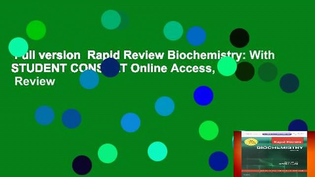 Full version  Rapid Review Biochemistry: With STUDENT CONSULT Online Access, 3e  Review