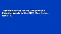 Essential Words for the GRE (Barron s Essential Words for the GRE)  Best Sellers Rank : #3