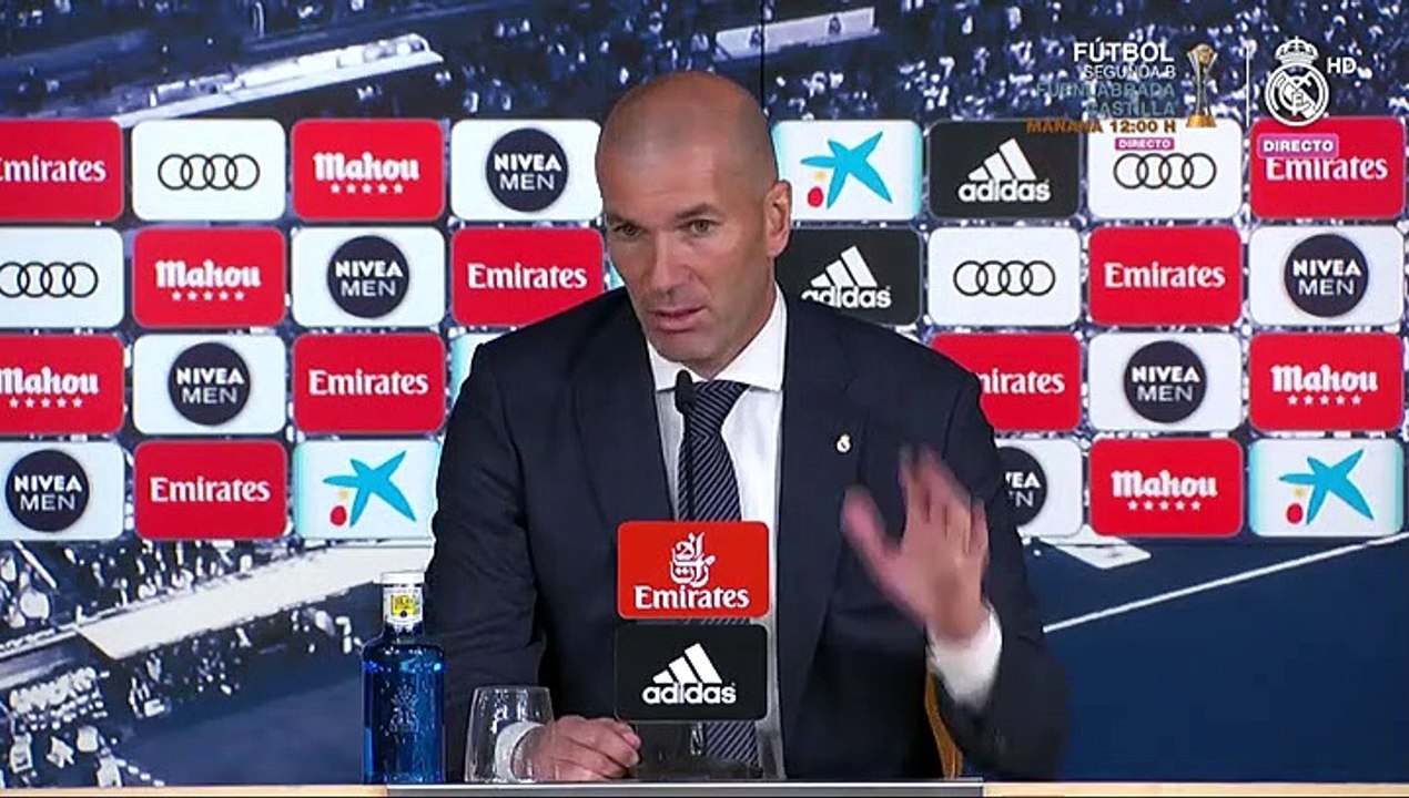 Zidane: "Tengo una plantilla de 23 y voy a contar con todos"