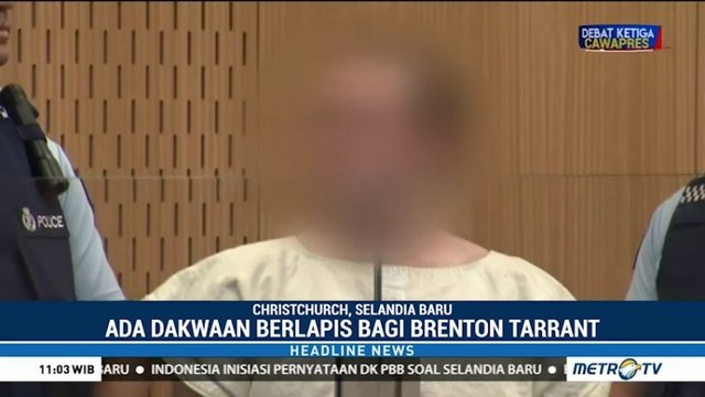 Penembak Jemaah Masjid di Selandia Baru akan Dikenakan Pasal Berlapis
