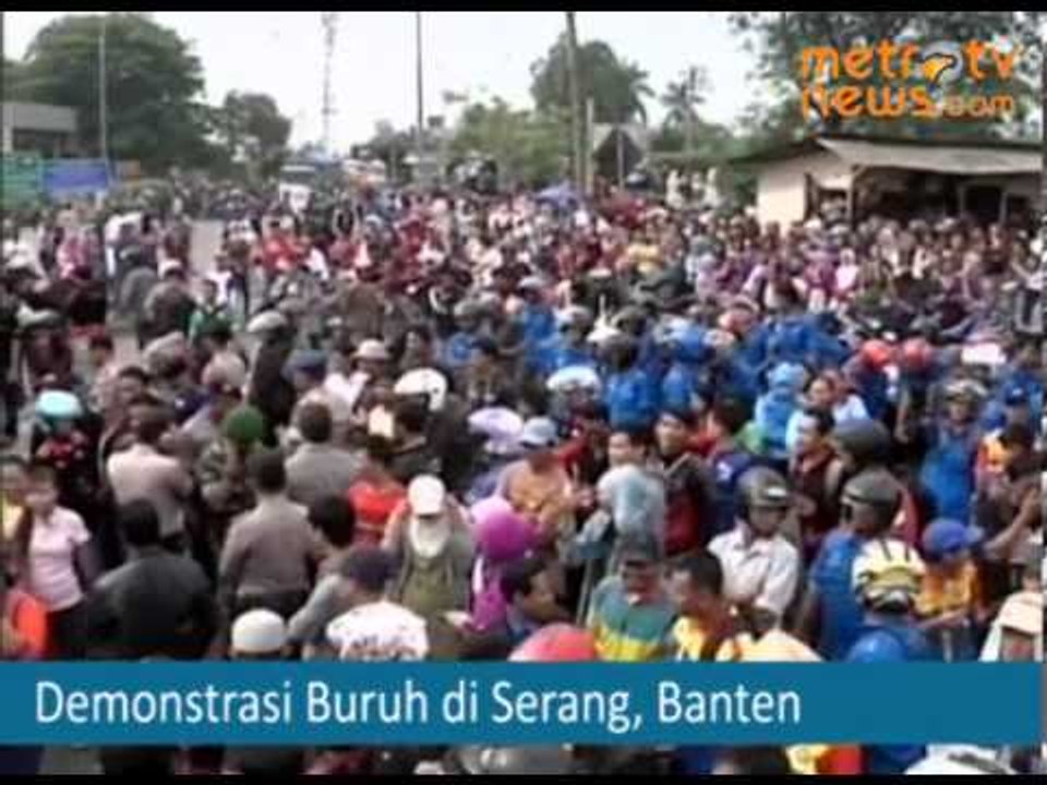 Demo Buruh Serang Banten