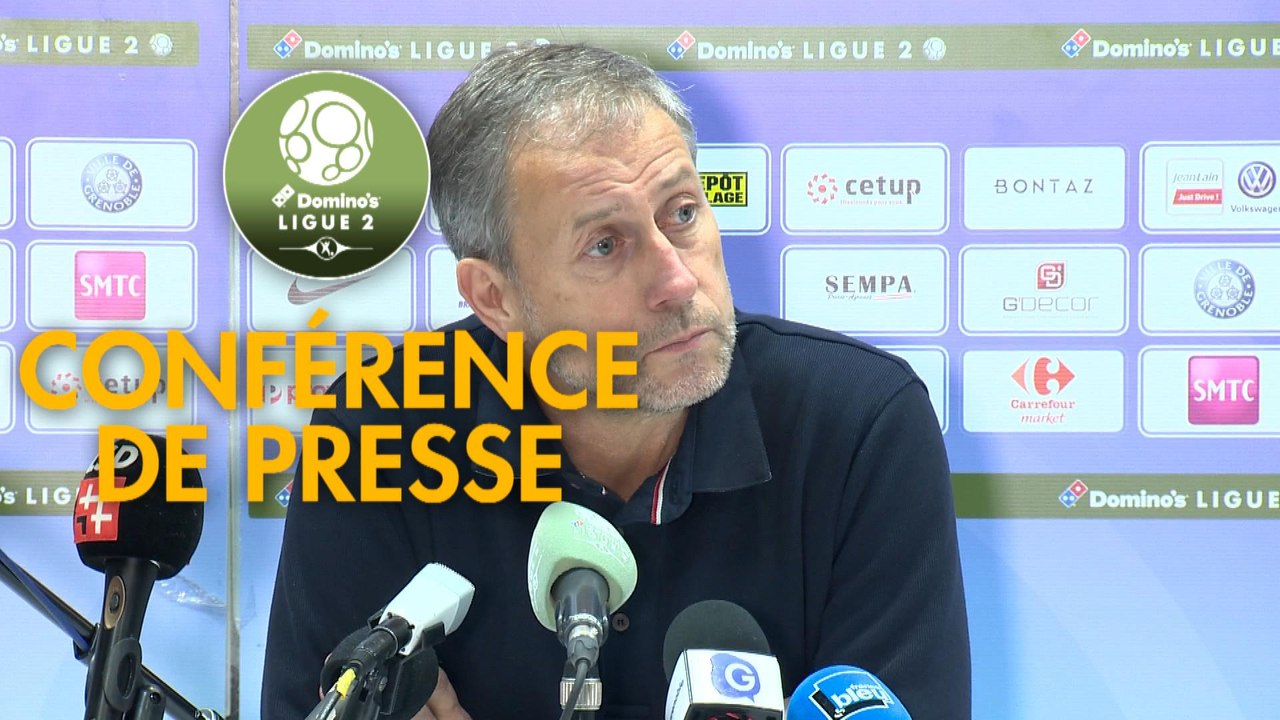 Conférence de presse Grenoble Foot 38 - AS Nancy Lorraine (1-0) : Philippe  HINSCHBERGER (GF38) - Alain PERRIN (ASNL) - 2018/2019