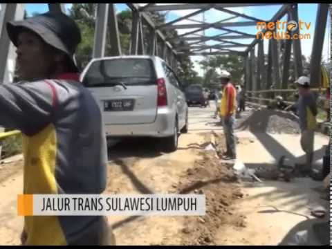 Jembatan Ambles, Jalur Trans Sulawesi Lumpuh