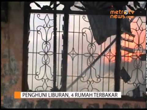 Penguhi Liburan, Empat Rumah Hangus Terbakar