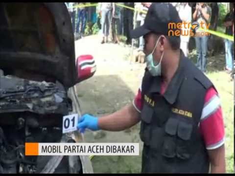Mobil Partai Lokal Aceh Dibakar Orang tak Dikenal
