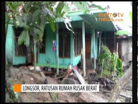 Longsor, Ratusan Rumah di Cianjur Rusak Berat