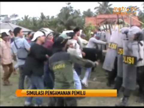 Jelang Pemilu, Polres Mesuji Simulasi Kerusuhan