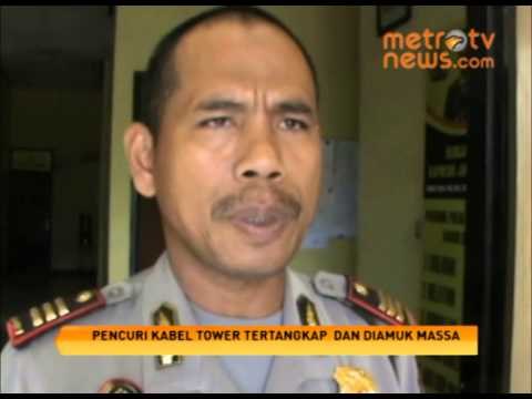 Mencuri Kabel Tower, Seorang Pemuda Diamuk Massa
