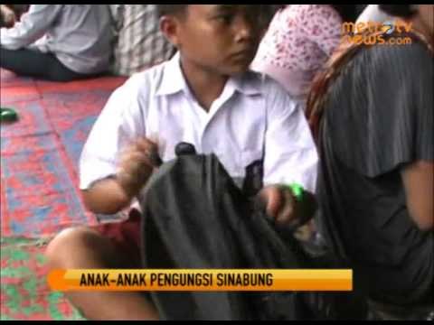 Anak Pengungsi Sinabung Harus Tetap Sekolah