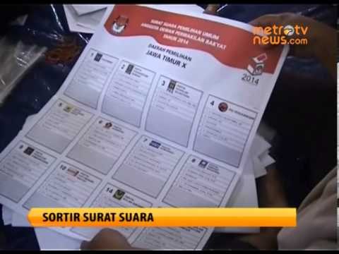 KPU Gresik Mulai Sortir Surat Suara
