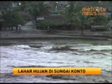 Lahar Hujan Kembali Aliri Sungai Konto