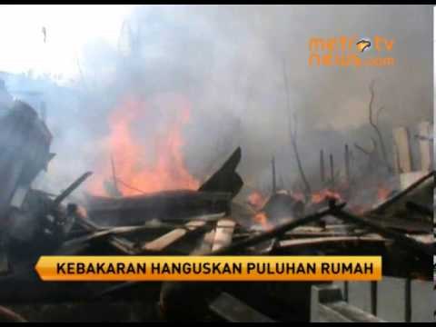 Kebakaran Hanguskan Puluhan Rumah di Balikpapan