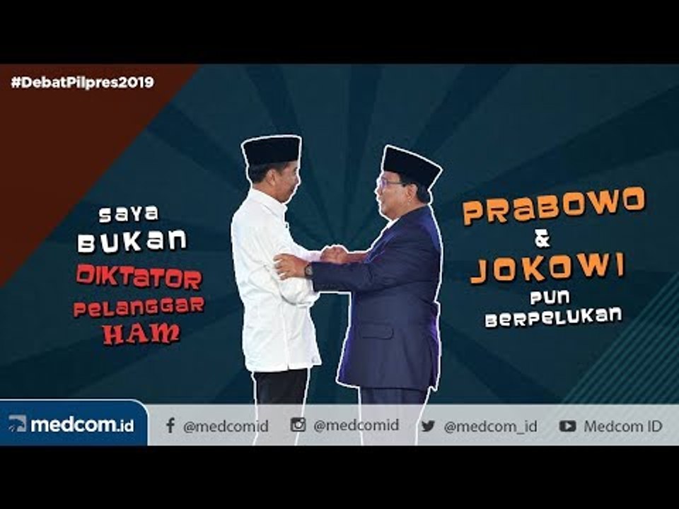 Saya Bukan Diktator Pelanggar HAM, Prabowo & Jokowi pun Berpelukan | Debat Pilpres Ronde I (Part 8)