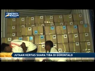 Download Video: Jutaan Kertas Suara Tiba di Gorontalo