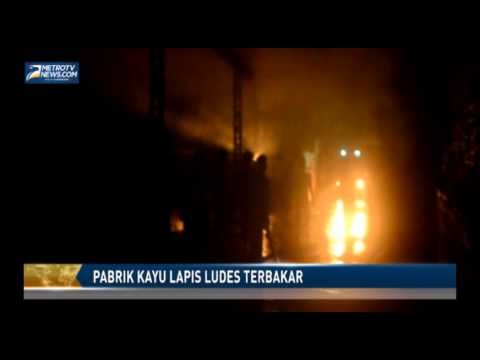 Pabrik Kayu Lapis di Banjar Ludes Terbakar