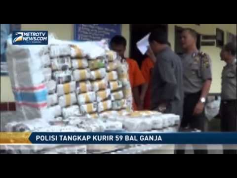 polisi tangkap kurir 59 bal ganja