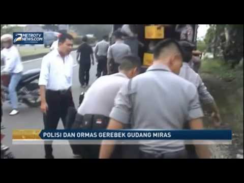 Polisi dan Ormas Gerebek Gudang Miras
