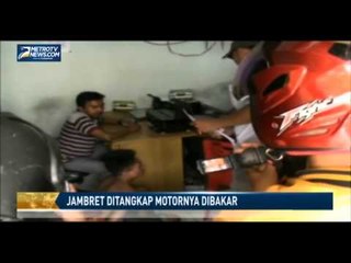 Pelaku Jambret Ditangkap Motornya Dibakar