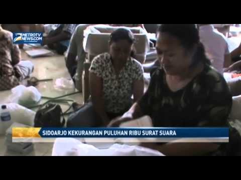 Sidoarjo Kekurangan Puluhan Ribu Surat Suara