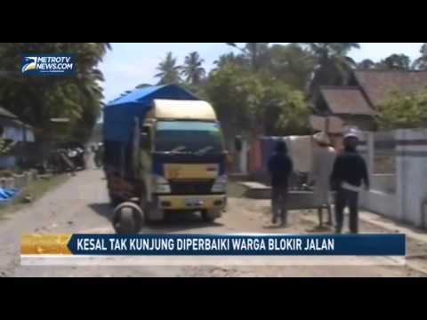 Kesal Tak Kunjung Diperbaiki, Warga Blokir Jalan Nasional