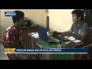 pencuri babak belur dihajar warga