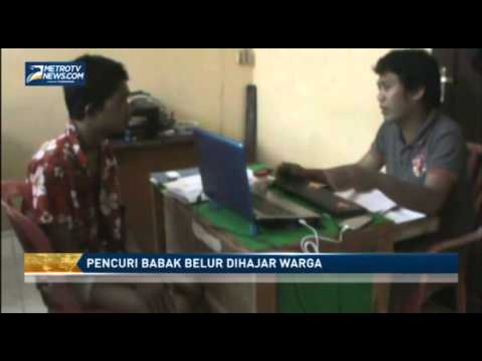pencuri babak belur dihajar warga