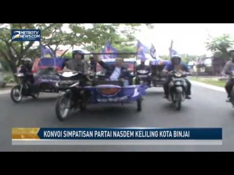 Konvoi Simpatisan Partai Nasdem Keliling Kota Binjai